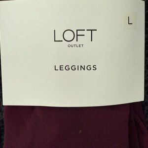 LOFT Burgundy Leggings